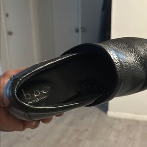 B.O.C Black Leather Slip-On Shoes